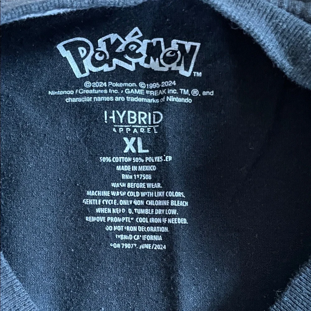 Pokémon Hybrid Apparel Black Pokémon Sylveon Kids T-Shirt size XL
